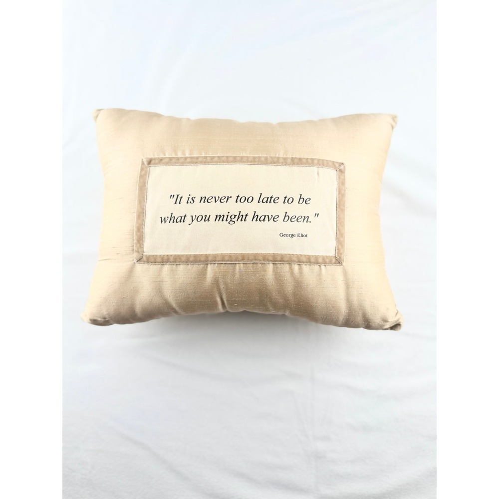 Neutral Beige Textured Throw Pillow‎ Quote Farmhouse Linen Style Decor